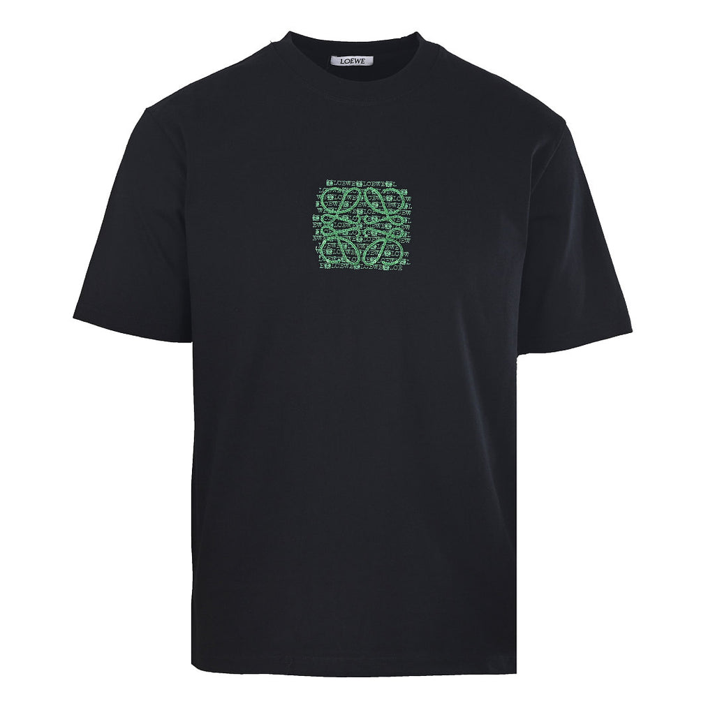 Loewe Oversized Graphic Print T-Shirt — BLACK