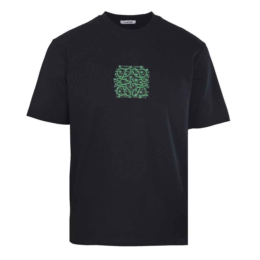 Loewe Oversized Graphic Print T-Shirt — BLACK