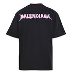 Balenciaga Gothic Metal Logo T-Shirt – Black