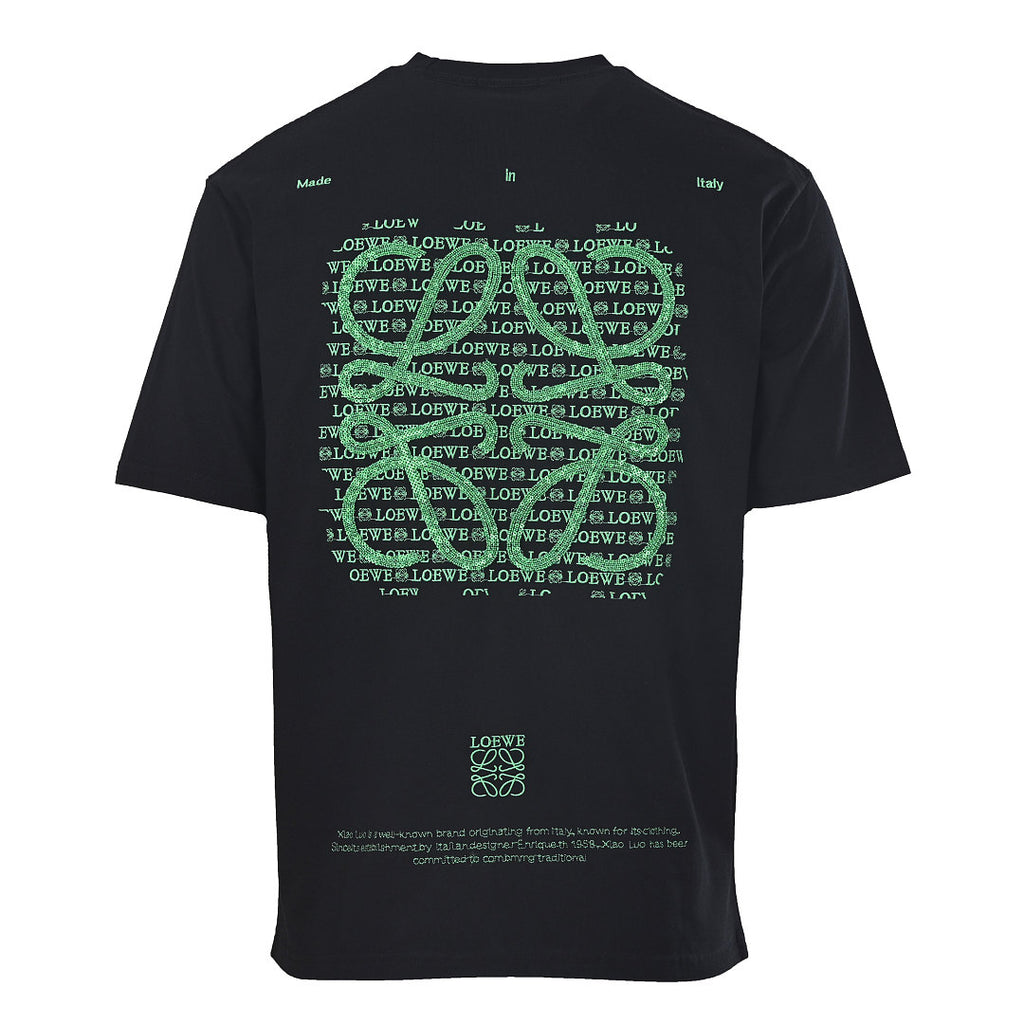 Loewe Oversized Graphic Print T-Shirt — BLACK