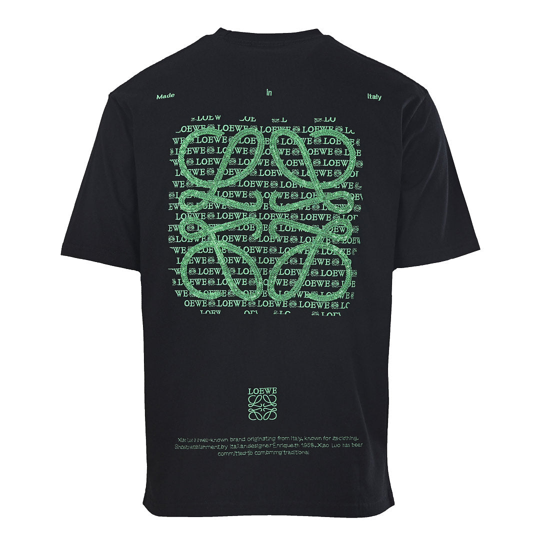 Loewe Oversized Graphic Print T-Shirt — BLACK