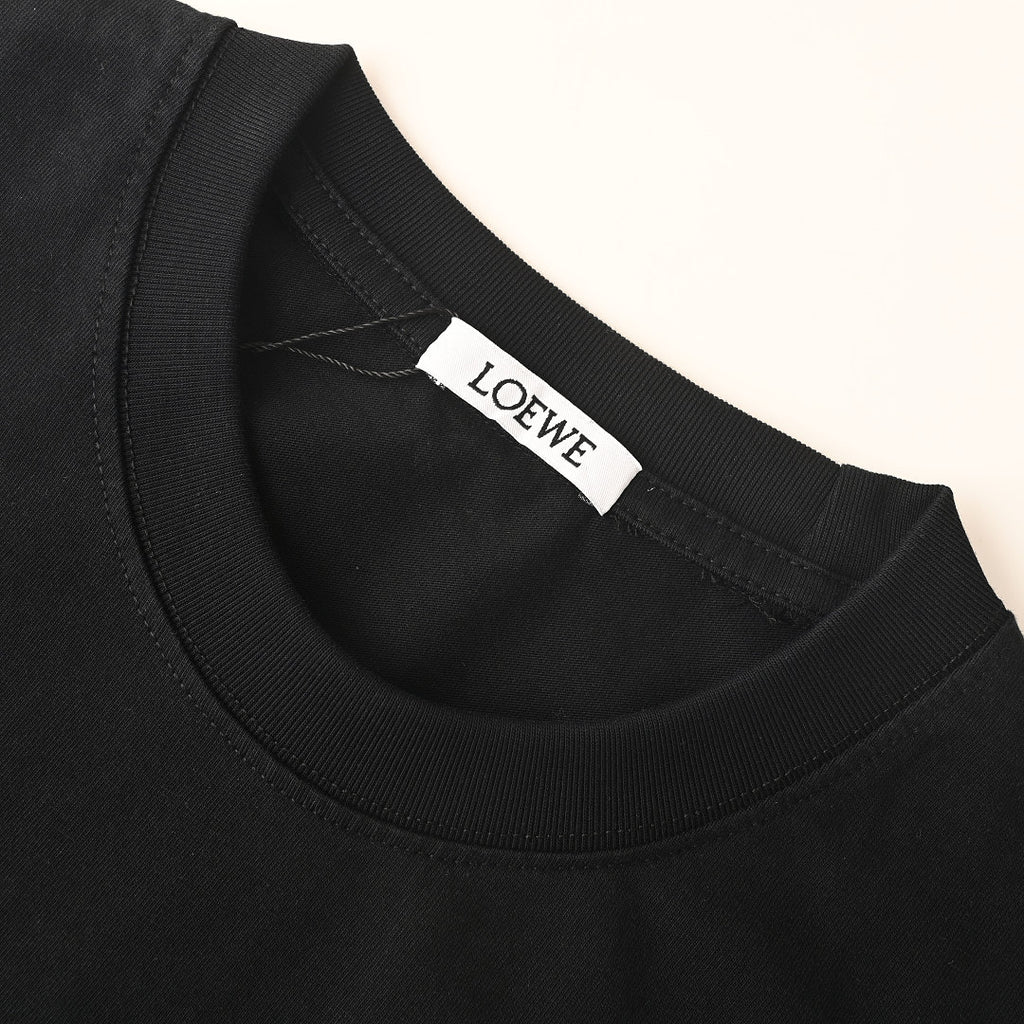 Loewe Oversized Graphic Print T-Shirt — BLACK