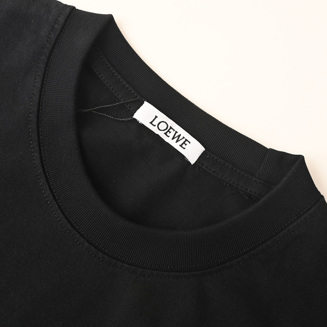 Loewe Oversized Graphic Print T-Shirt — BLACK