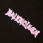 Balenciaga Gothic Metal Logo T-Shirt – Black