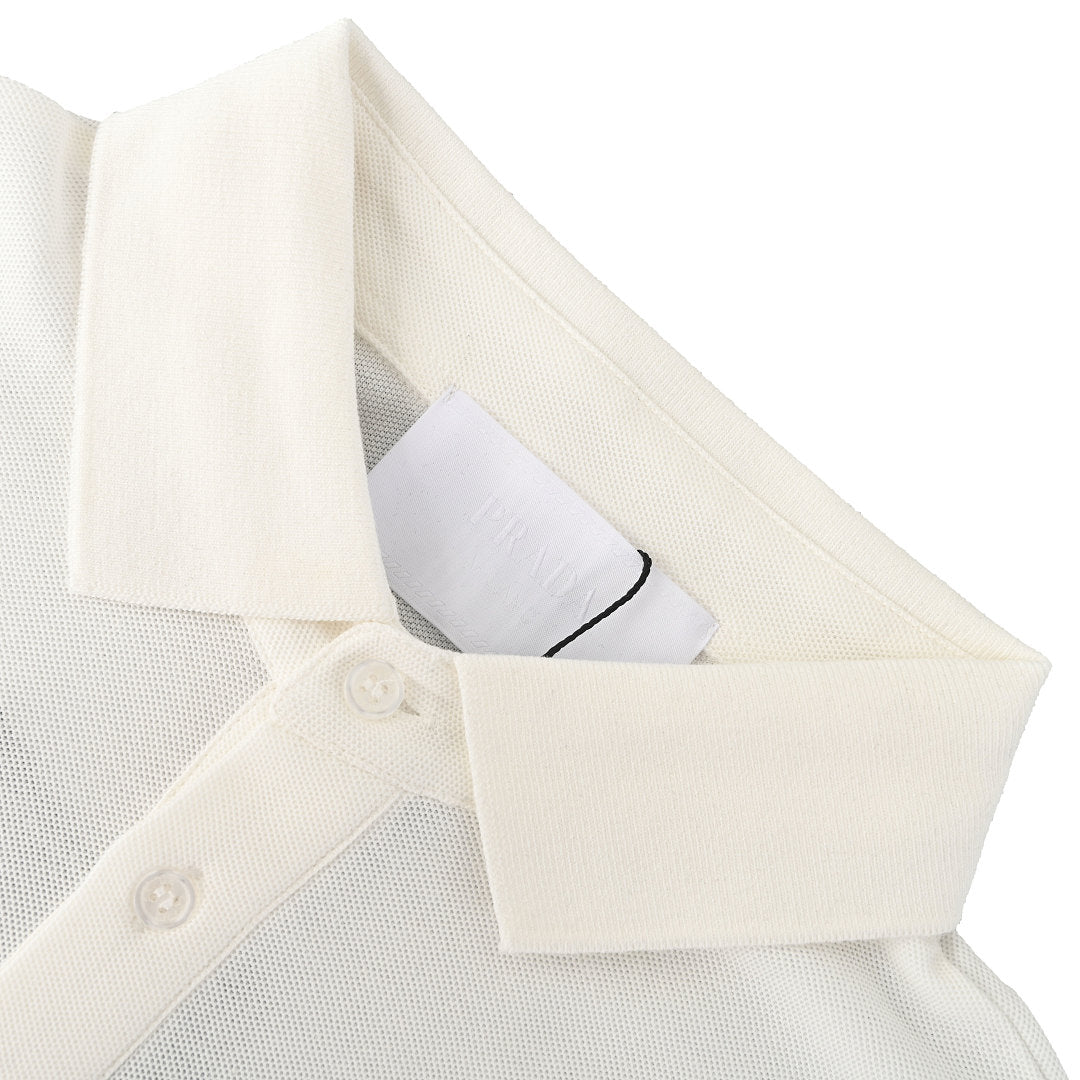 PRADA Oval Embroidery Short-Sleeve Polo Shirt