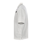 PRADA Short-Sleeve Polo Shirt with Black Stripe Detail