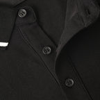 PRADA Short-Sleeve Polo Shirt with Black Stripe Detail