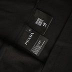 PRADA Short-Sleeve Polo Shirt with Black Stripe Detail