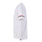 Thom Browne RWB Stripe Cuff Piqué Polo Shirt – White