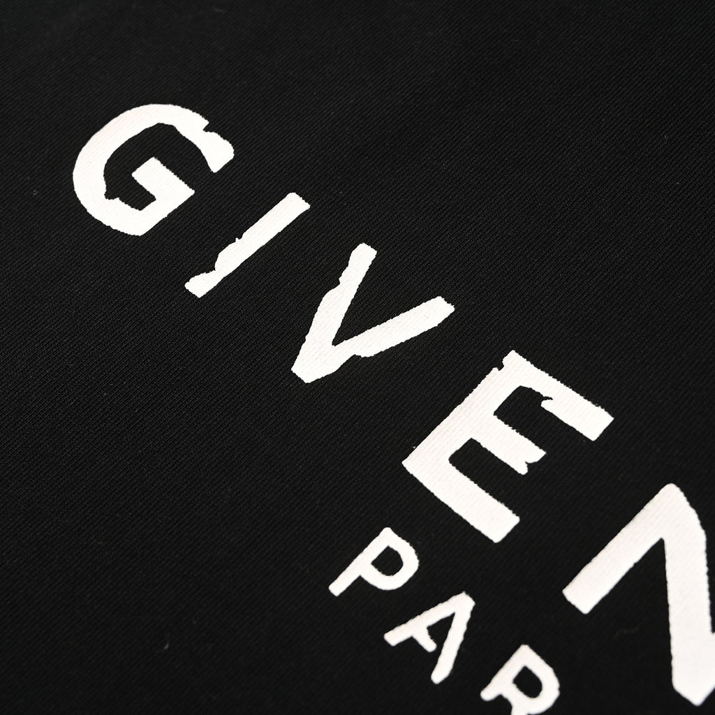 Givenchy Paris Vintage Logo Oversized T-Shirt – Black