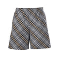 BURBERRY Grey-Green Twill Check Shorts