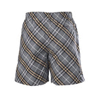 BURBERRY Grey-Green Twill Check Shorts