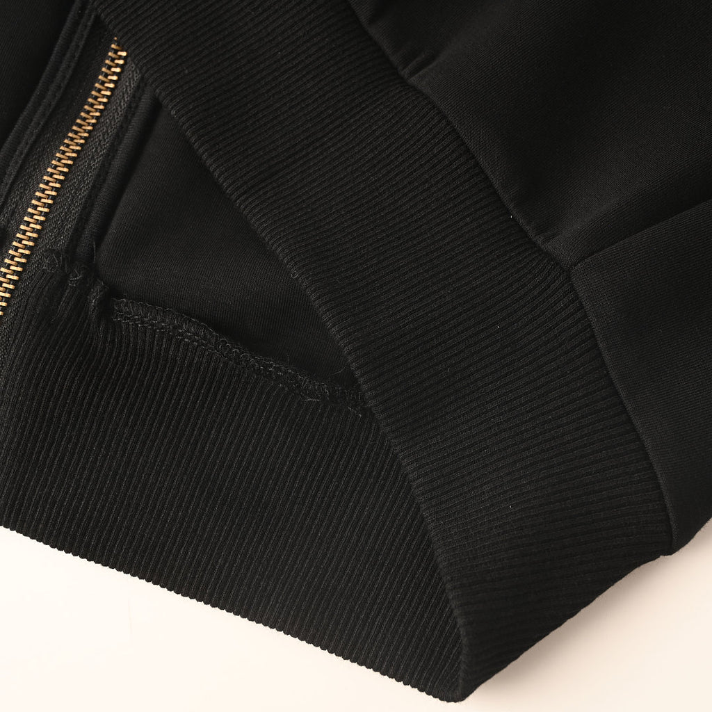 Louis Vuitton Pearl Drawstring Zip Hoodie — Black