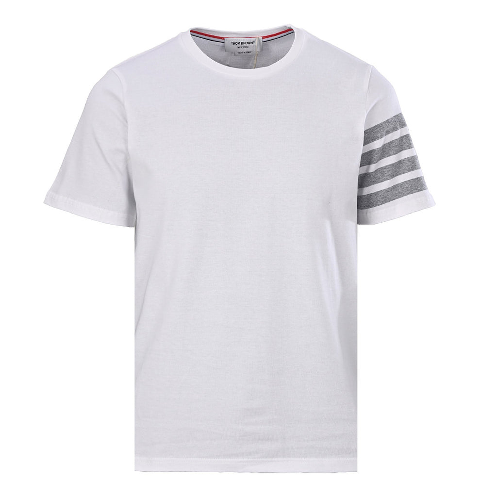 Thom Browne 4-Bar Stripe Sleeve T-Shirt – White