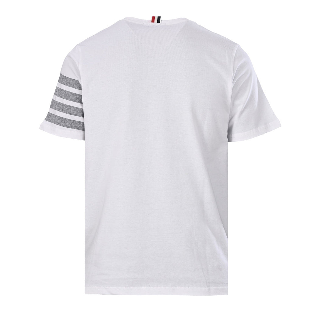 Thom Browne 4-Bar Stripe Sleeve T-Shirt – White