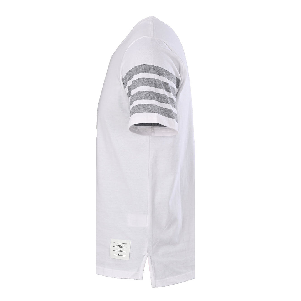 Thom Browne 4-Bar Stripe Sleeve T-Shirt – White