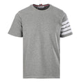 Thom Browne 4-Bar Stripe Sleeve T-Shirt – Medium Grey