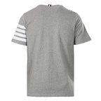 Thom Browne 4-Bar Stripe Sleeve T-Shirt – Medium Grey