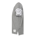 Thom Browne 4-Bar Stripe Sleeve T-Shirt – Medium Grey