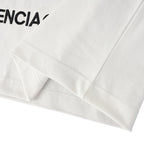 Balenciaga Crewneck T-Shirt – Multi-Layer Wave Embroidery