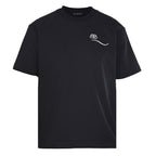 Balenciaga Crewneck T-Shirt – Multi-Layer Wave Embroidery