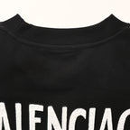 Balenciaga Crewneck T-Shirt – Multi-Layer Wave Embroidery