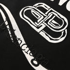 Balenciaga Crewneck T-Shirt – Multi-Layer Wave Embroidery