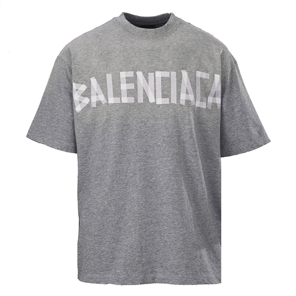Balenciaga Masking Tape Logo T-Shirt – Grey