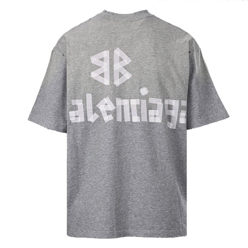 Balenciaga Masking Tape Logo T-Shirt – Grey