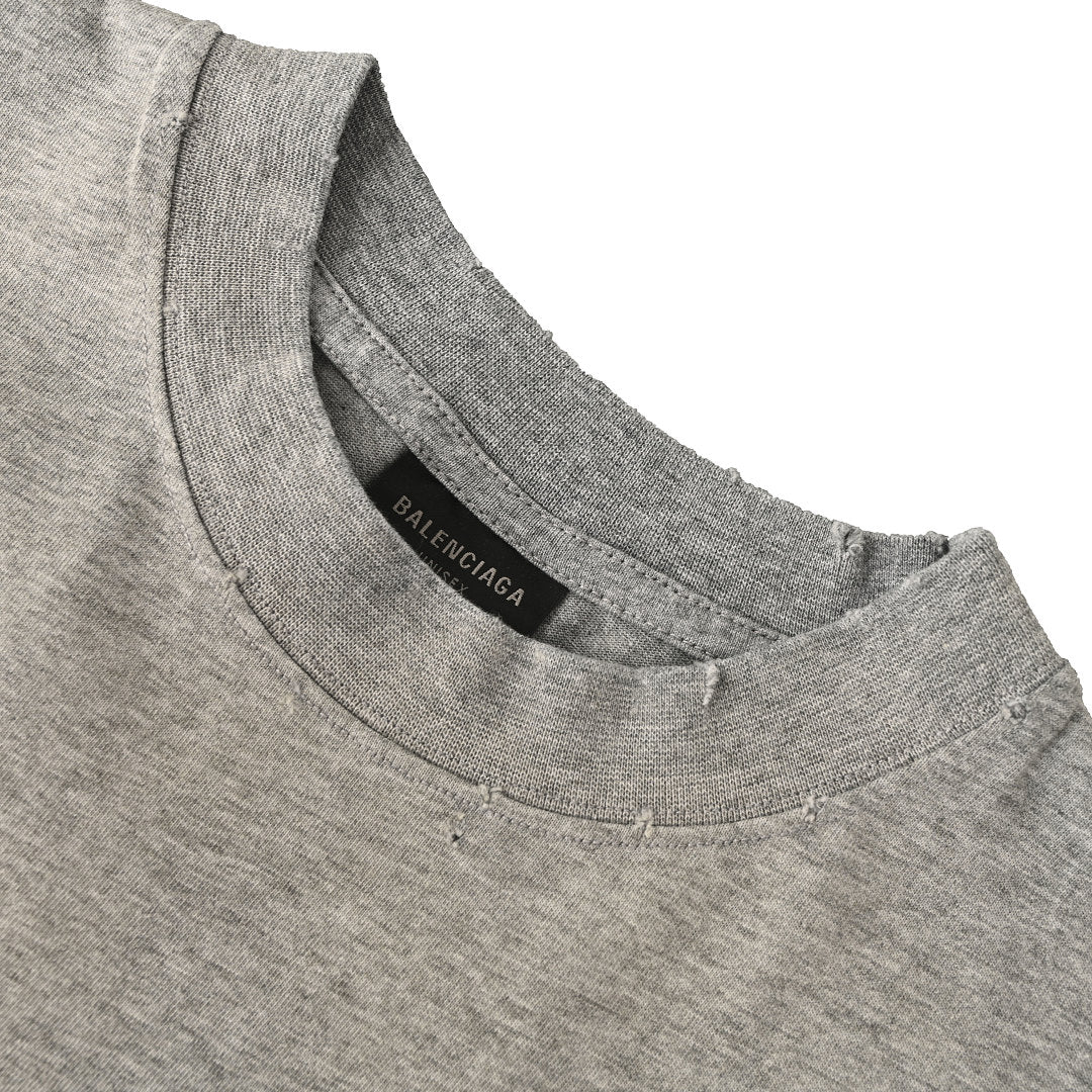 Balenciaga Masking Tape Logo T-Shirt – Grey