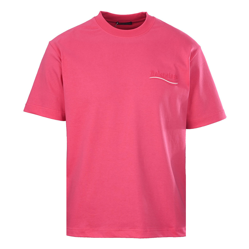 Balenciaga Political Campaign Logo T-Shirt – Pink