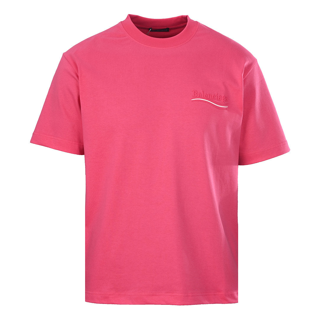 Balenciaga Political Campaign Logo T-Shirt – Pink
