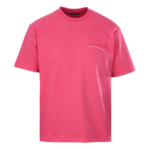 Balenciaga Political Campaign Logo T-Shirt – Pink