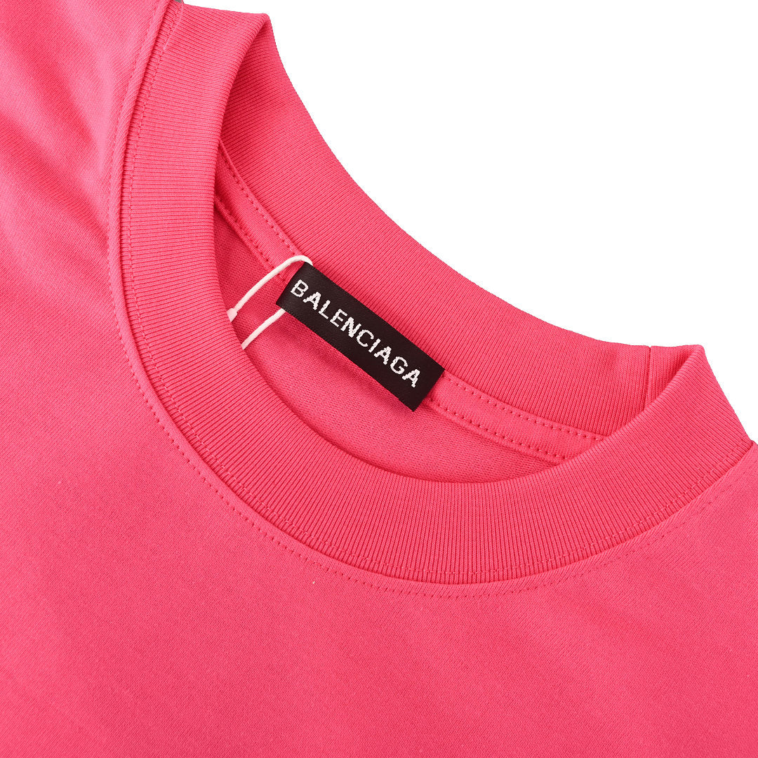 Balenciaga Political Campaign Logo T-Shirt – Pink