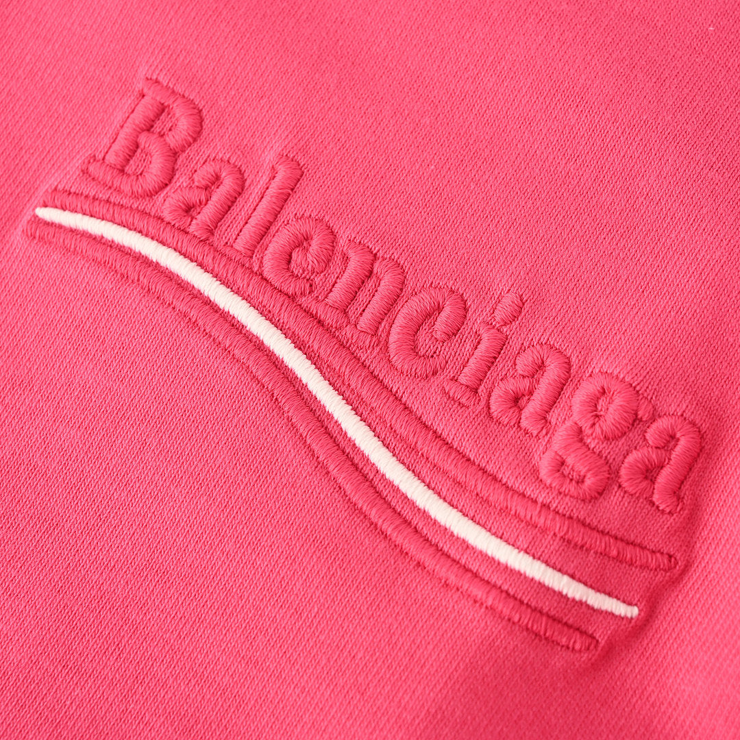 Balenciaga Political Campaign Logo T-Shirt – Pink