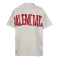 Balenciaga Red Caution Tape Logo T-Shirt – Beige