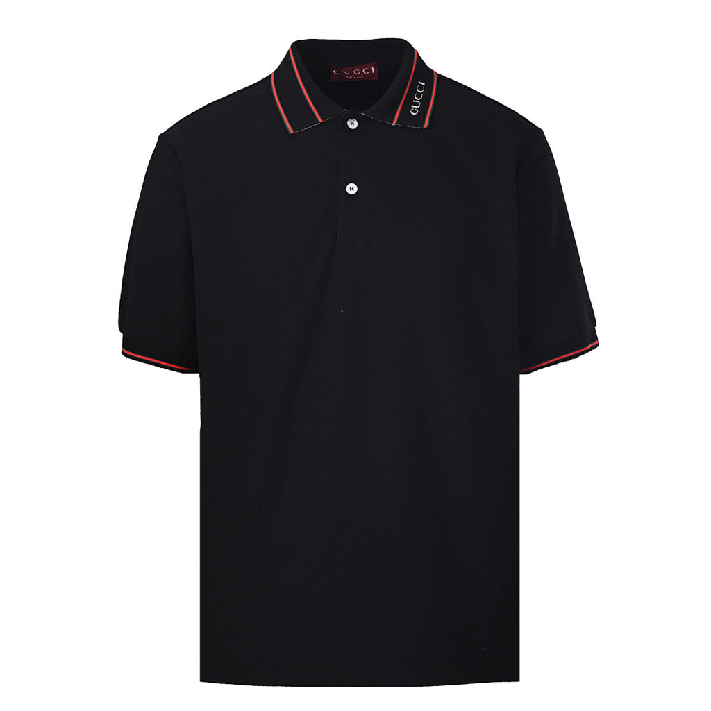 GUCCI Ribbed Jacquard Polo Shirt