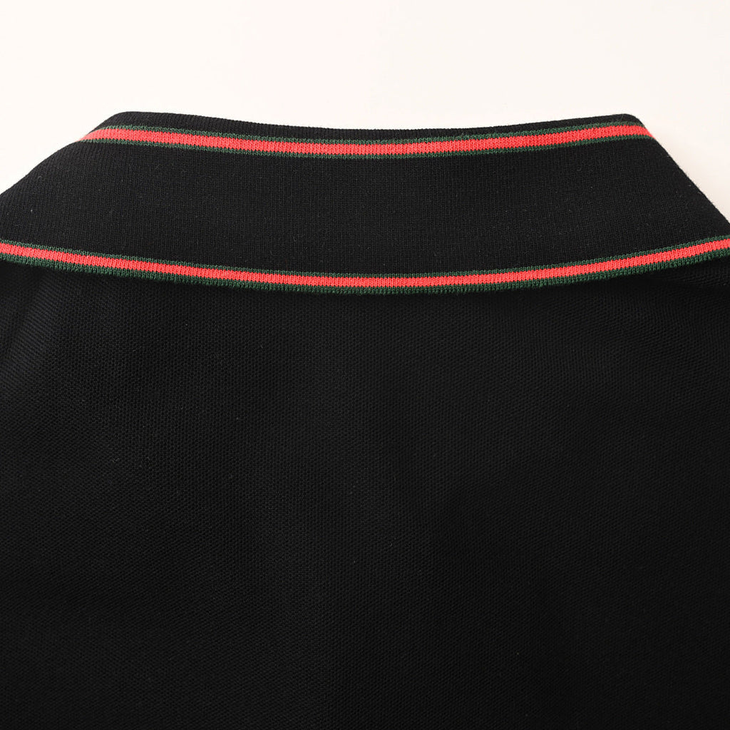 GUCCI Ribbed Jacquard Polo Shirt