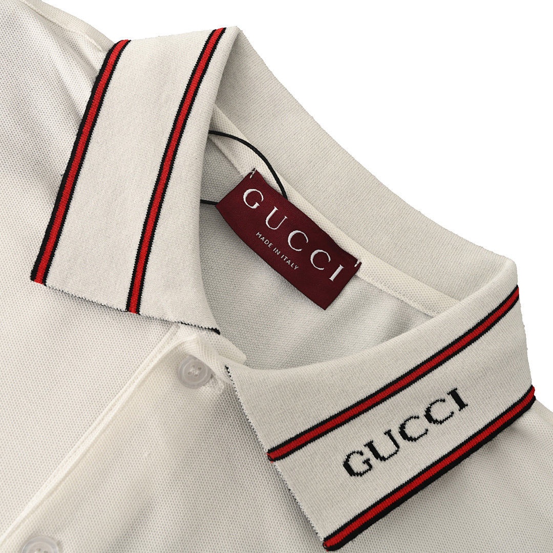 GUCCI Ribbed Jacquard Polo Shirt