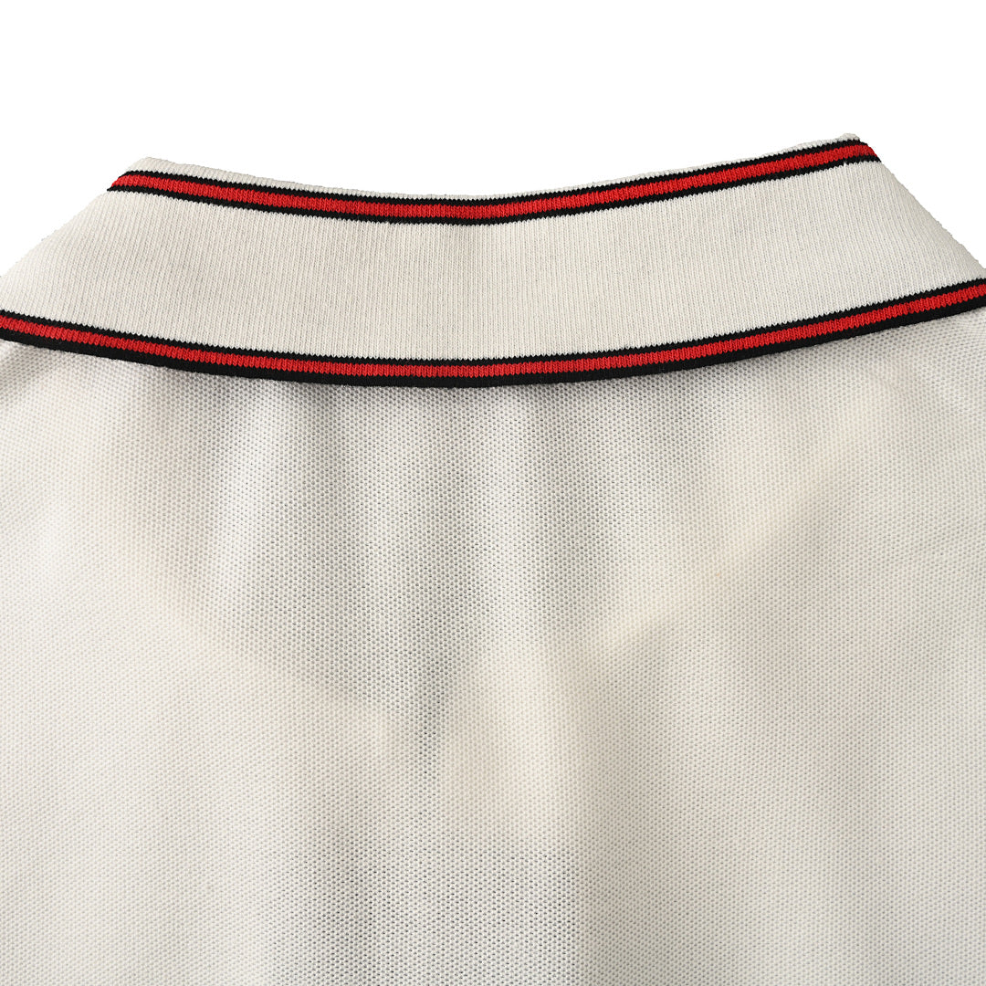 GUCCI Ribbed Jacquard Polo Shirt