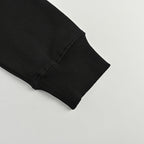 Gucci Black Heavyweight Cotton Hoodie with Raised-Letter Wordmark Print