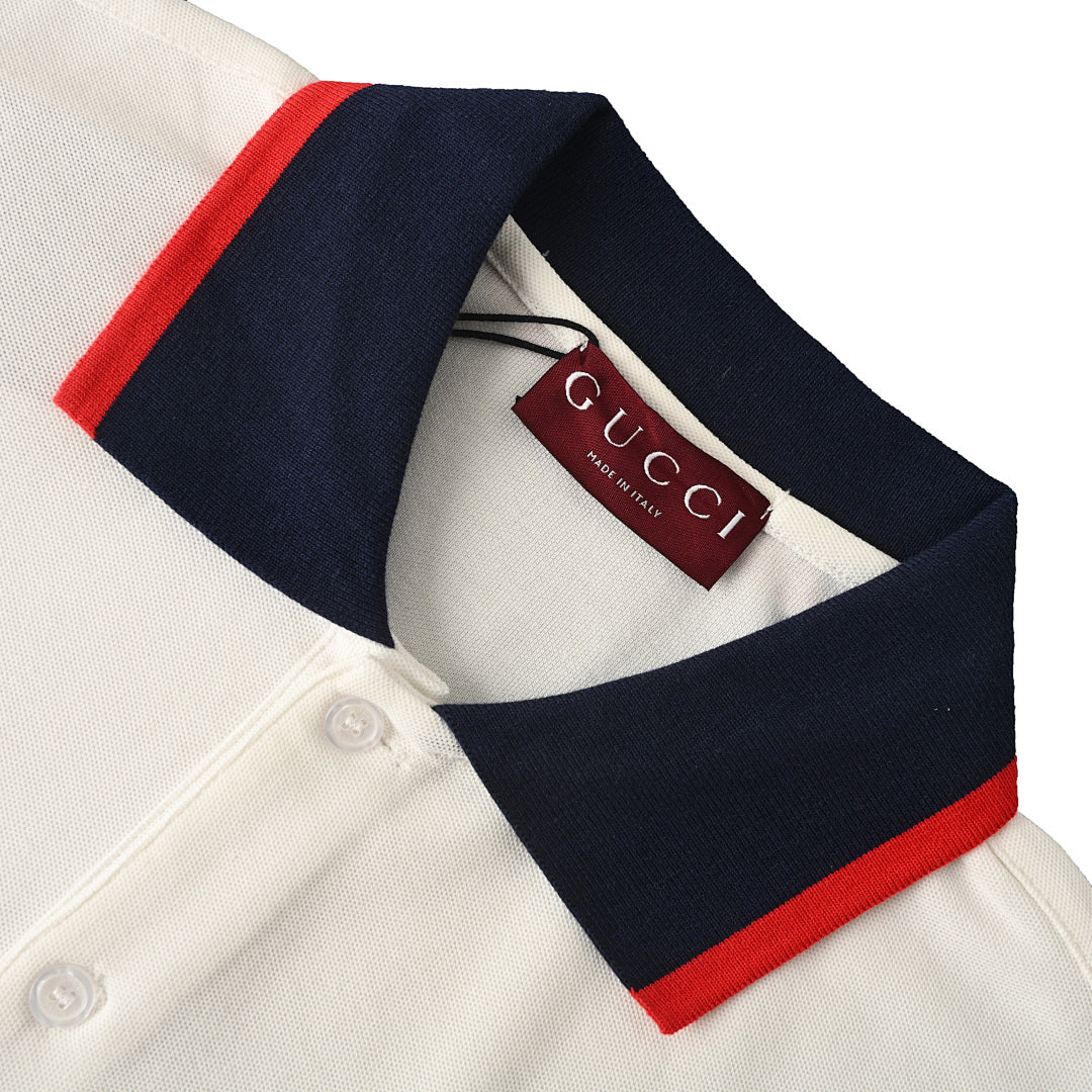 GUCCI Classic Double G Embroidered Polo Shirt