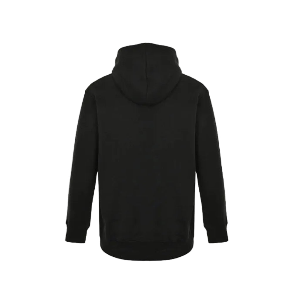 Gucci Black Heavyweight Cotton Hoodie with Raised-Letter Wordmark Print