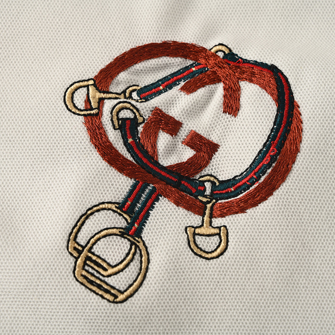 GUCCI Classic Double G Embroidered Polo Shirt