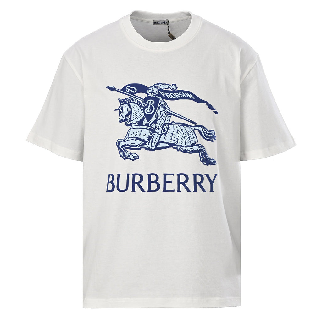 Burberry Short-Sleeve T-Shirt with Equestrian Knight Logo (Puff Print)