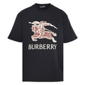 BURBERRY Graffiti Equestrian Knight Print Crew-Neck Short-Sleeve T-Shirt
