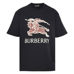 BURBERRY Graffiti Equestrian Knight Print Crew-Neck Short-Sleeve T-Shirt