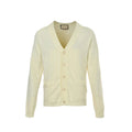 Gucci Ivory Fine Knit V-Neck Cardigan with Patch Pockets