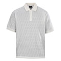 Fendi Roma All-Over FF Monogram Jacquard Polo Shirt — White