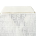 Fendi Roma All-Over FF Monogram Jacquard Polo Shirt — White